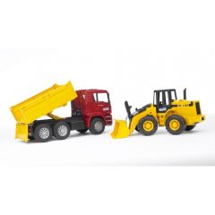 BRUDER 1:16 CONSTRUCTION TRUCK WITH ARTICULATED FRONT LOADER