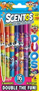 SCENTOS SCENTED DUOS DOUBLE ENDED FINELINE MARKER 8PK