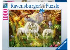 RAVENSBURGER 1000PC JIGSAW PUZZLE UNICORNS IN THE FOREST