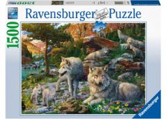 RAVENSBURGER 1500PC JIGSAW PUZZLE WOLVES IN SPRING