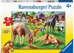 RAVENSBURGER 60PC JIGSAW PUZZLE HAPPY HORSES
