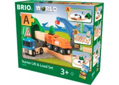 BRIO WORLD STARTER LIFT AND LOAD SET 19 PIECES