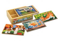 MELISSA AND DOUG WOODEN JIGSAW PUZZLE IN A BOX PETS