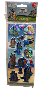 BLUEY PUFFY STICKERS 3 PACK