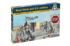 ITALERI 1/35 ROAD BLOCK AND U.S SOLDIERS