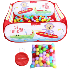 FISHER PRICE PORTABLE BALL PIT WITH 25 BALLS