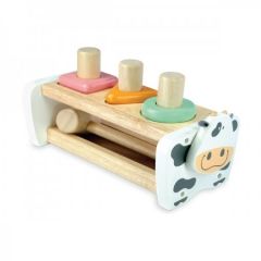 WOODEN COW HAMMER AND PEG BENCH PASTEL