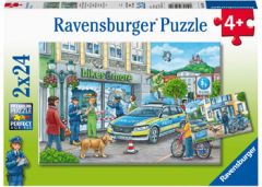 RAVENSBURGER 2X24PC JIGSAW PUZZLE POLICE AT WORK!