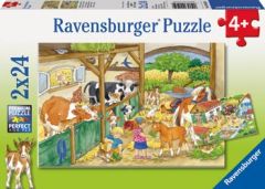RAVENSBURGER 2 X 24 PIECE JIGSAW PUZZLES A DAY AT THE FARM