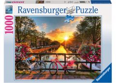 RAVENSBURGER 1000PC JIGSAW PUZZLE BICYCLES IN AMSTERDAM