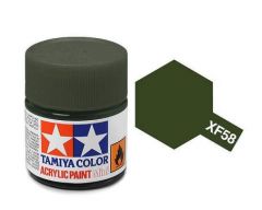 TAMIYA ACRYLIC XF 58 OLIVE GREEN FLAT