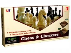 CHESS AND CHECKERS MAGNETIC BOARD