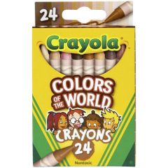 CRAYOLA CRAYONS 24PK COLOURS OF THE WORLD