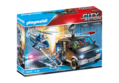 PLAYMOBIL 70575 POLICE HELICOPTER PURSUIT WITH RUNAWAY VAN